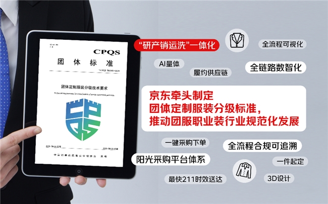 Kaiyun：京東牽頭制定行業(yè)首個(gè)團(tuán)體定制服裝分級(jí)標(biāo)準(zhǔn)(圖1)